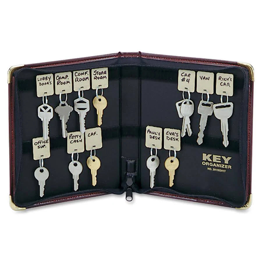 Burgundy Zippered Key Case 48 Key I5054