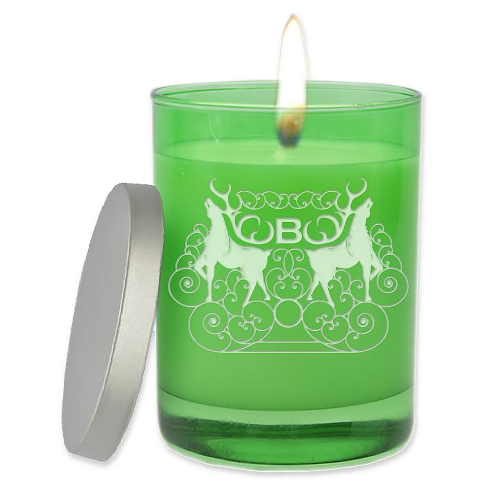 Emerald Green Soy Wax Glass Jar Candle Z5391