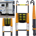 12.5FT Aluminum Telescoping Folding Ladder with Hook T1677