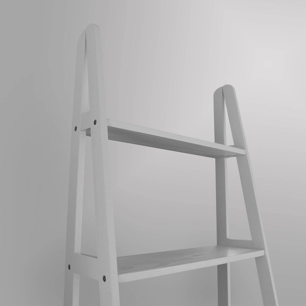 5 Shelf Ladder Bookcase White X3752