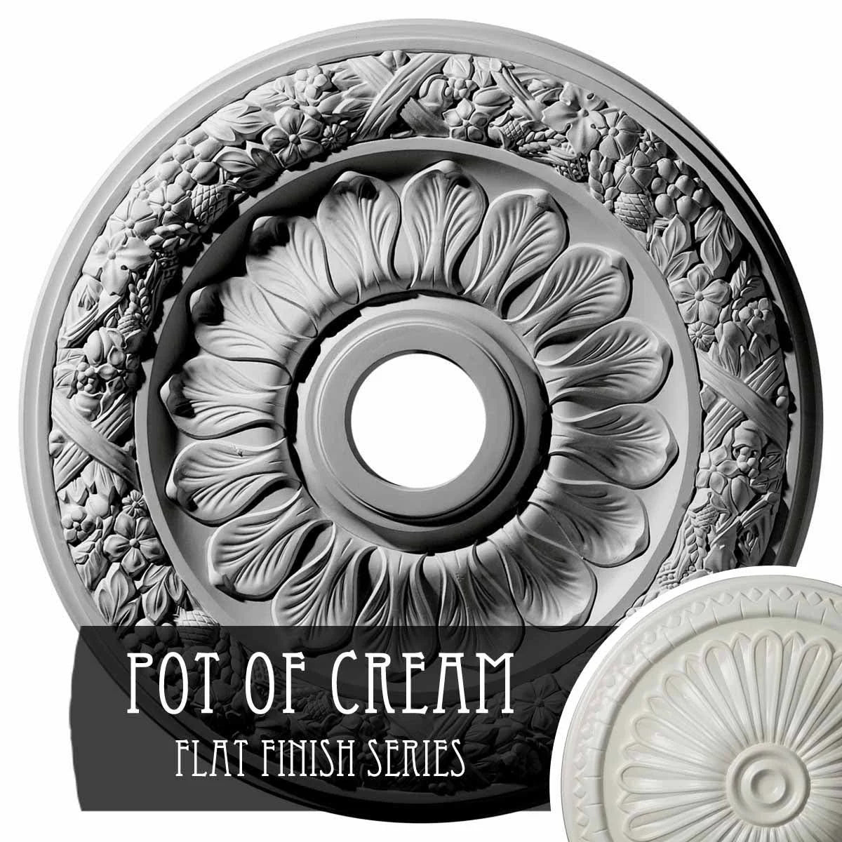 24x22OD x 4x22ID x 1 1/2x22P Ceiling Medallion Z654