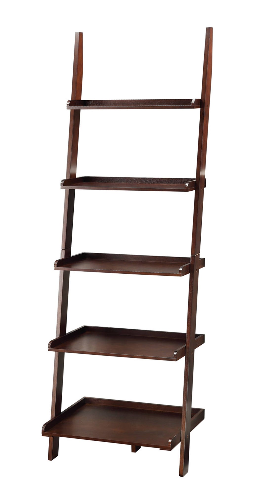 Espresso 5-Shelf Bookshelf Ladder E6142