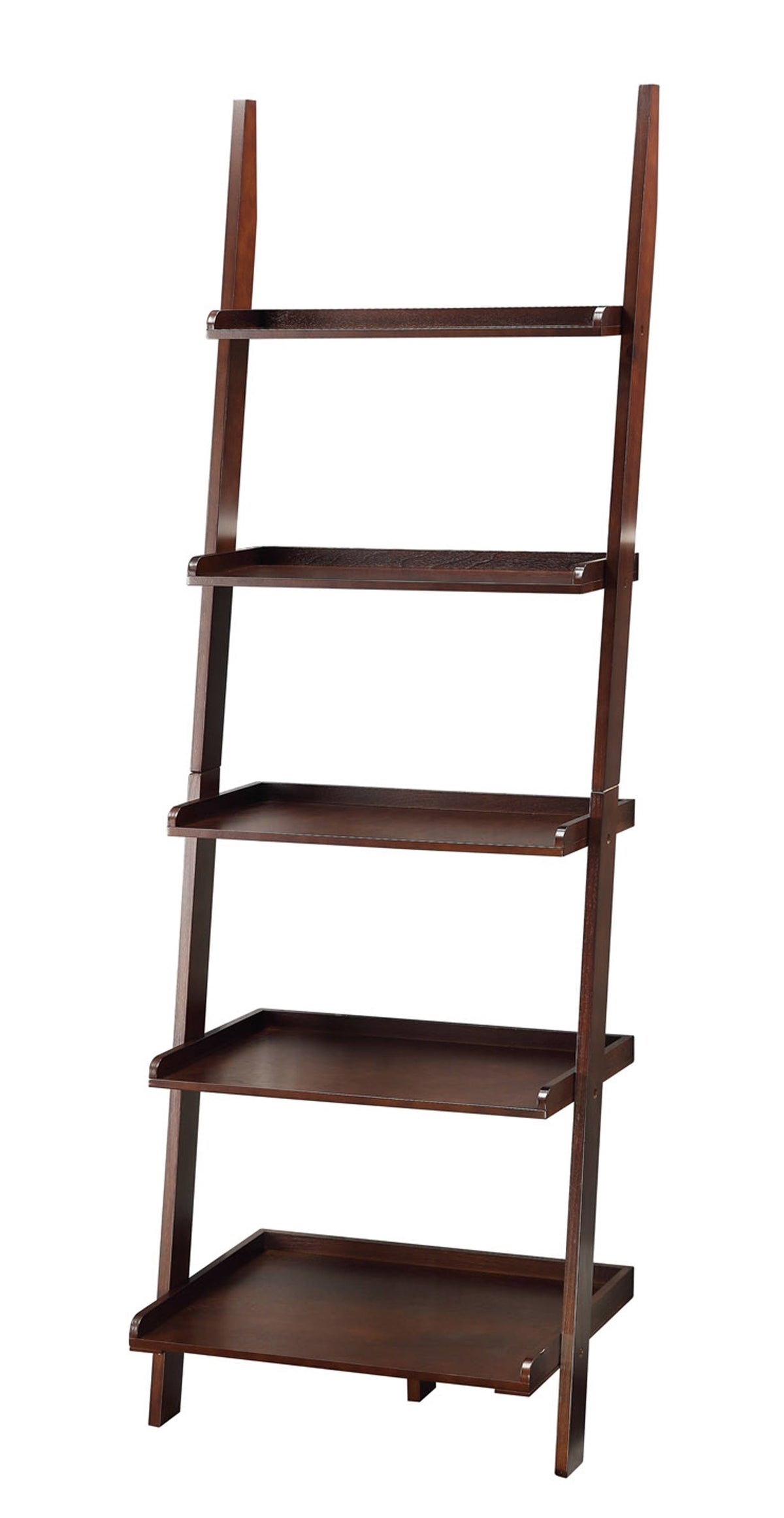 Espresso 5-Shelf Bookshelf Ladder E6142