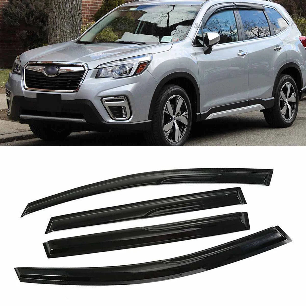 Dark Smoke Window Visors Sun Guards K894
