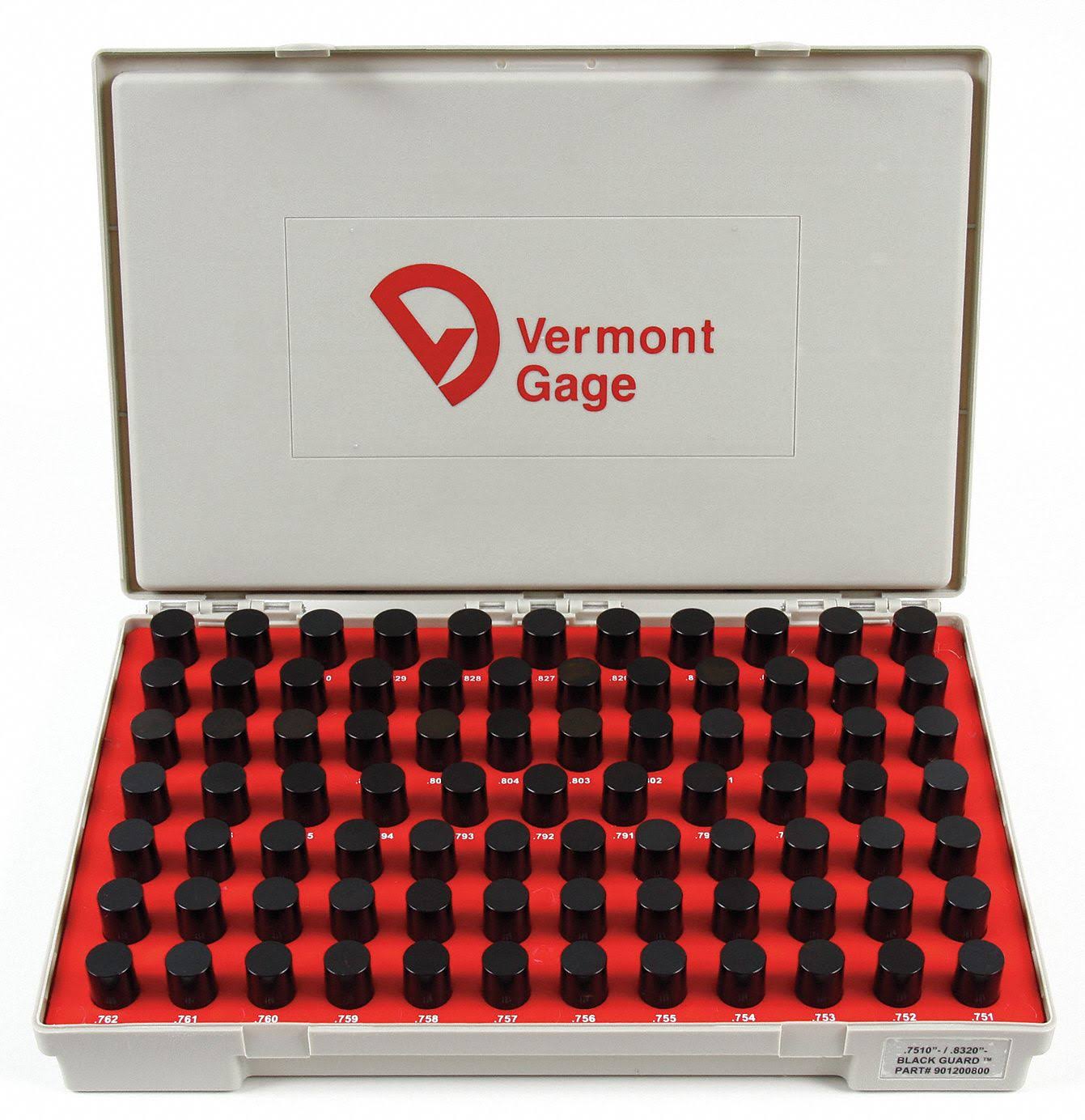 Pin Gage Set, Minus, 0.751-0.832 in, Black M15119