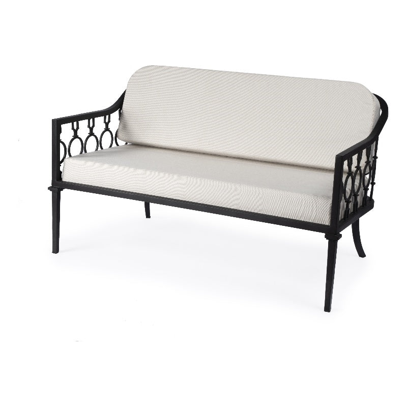 Black Outdoor Loveseat and Sofa 2-Piece Set Z6133