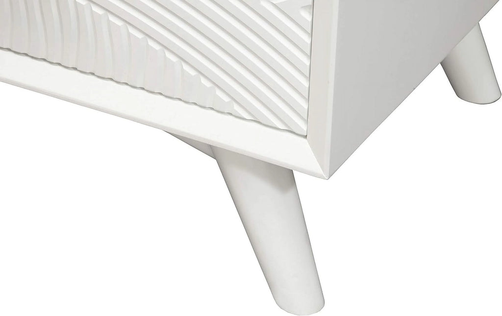 White 2 Drawer Nightstand Q979553
