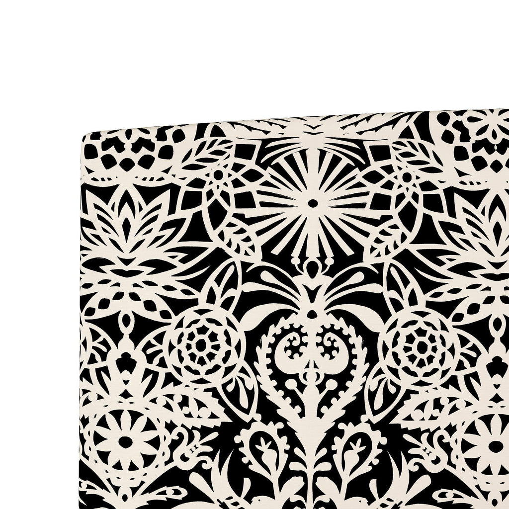 Upholstered Headboard Black White A225409