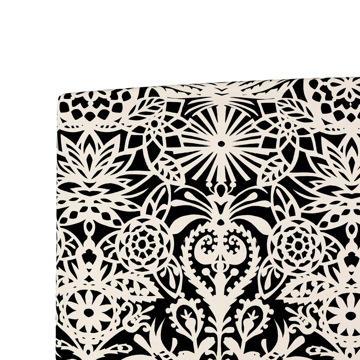 Upholstered Headboard Black White A225409