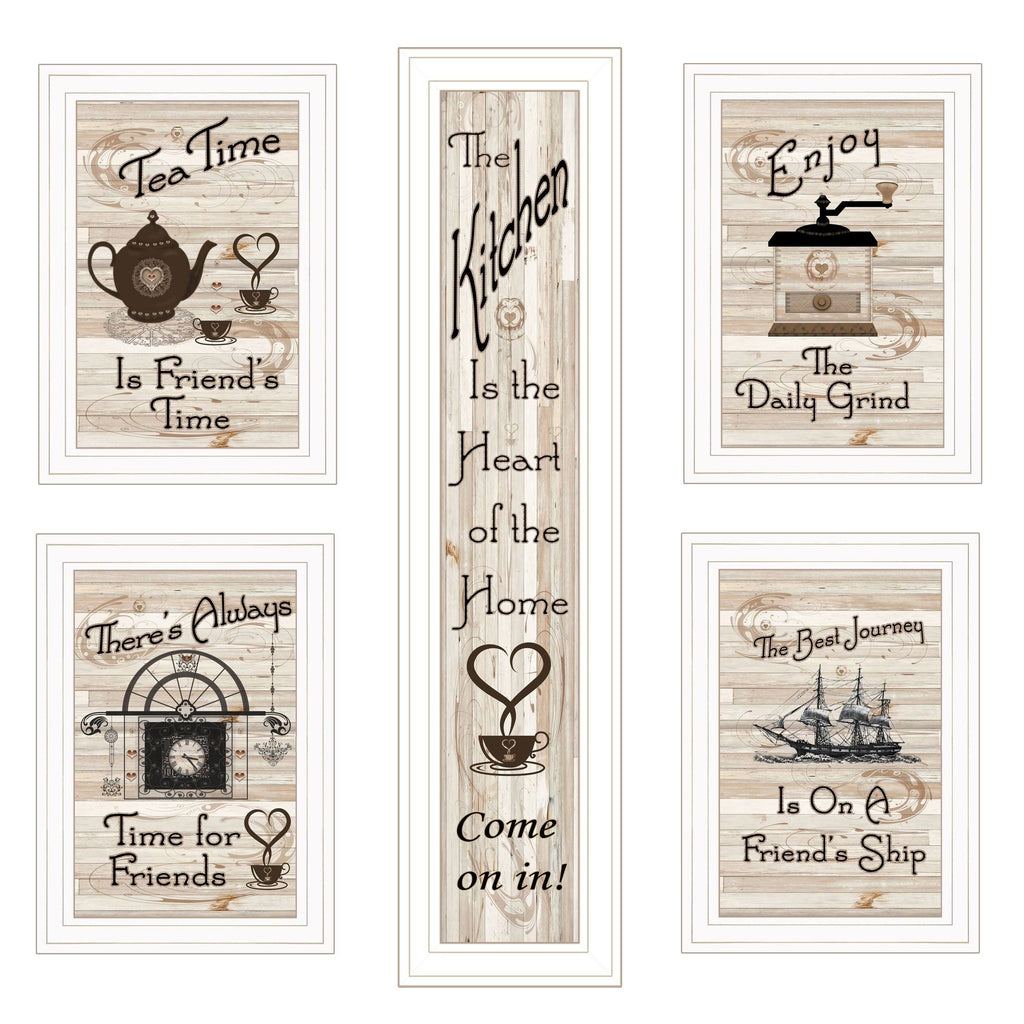 White Wood Frame 5-Piece Vignette J760961