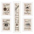 White Wood Frame 5-Piece Vignette J760961