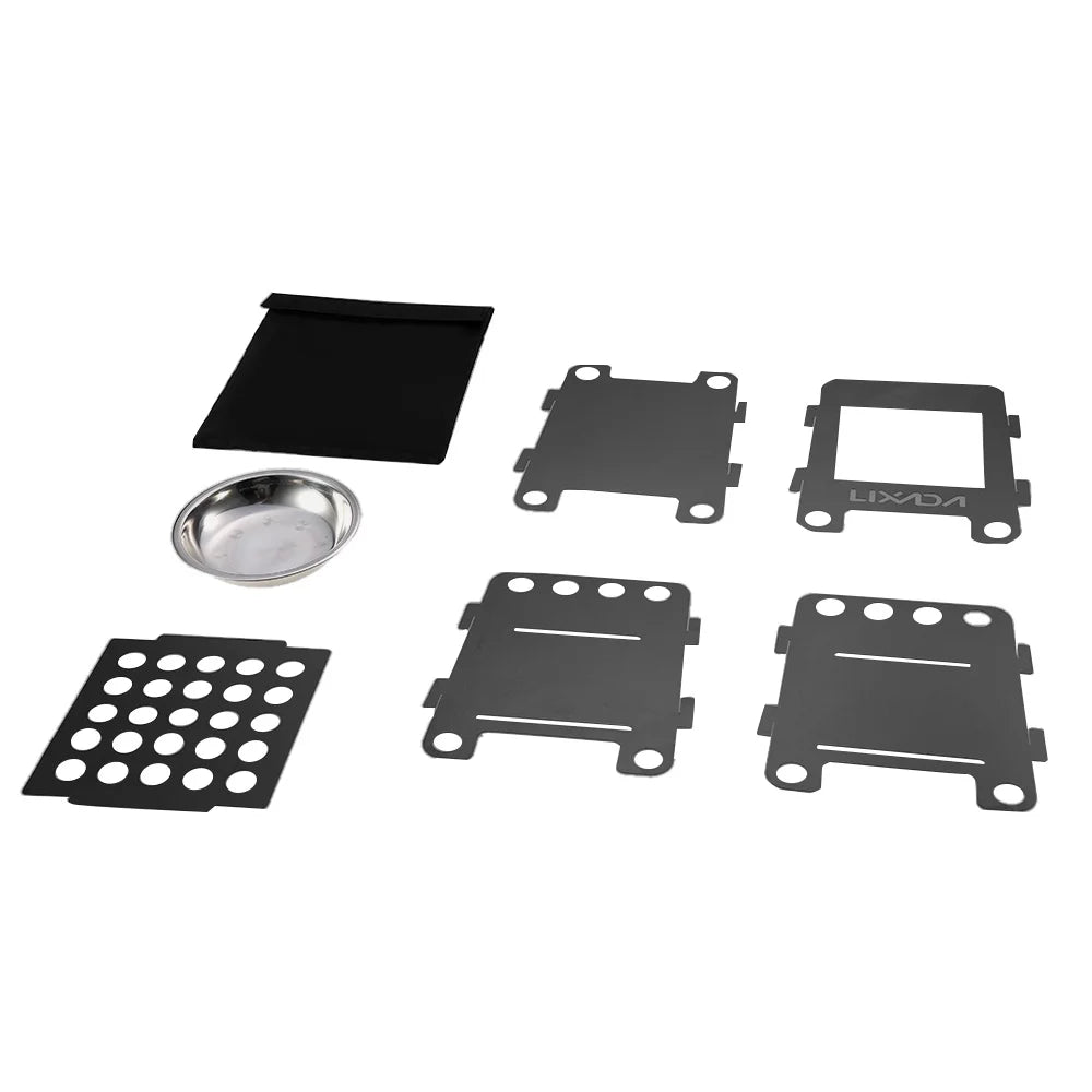 Portable Folding Stainless Steel Wood Burning Stove W73297