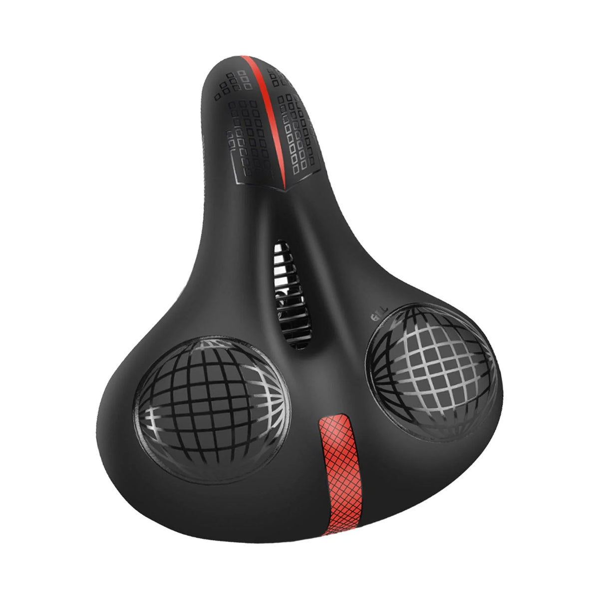 Black and Red Padded Bike Seat Cushion M149733