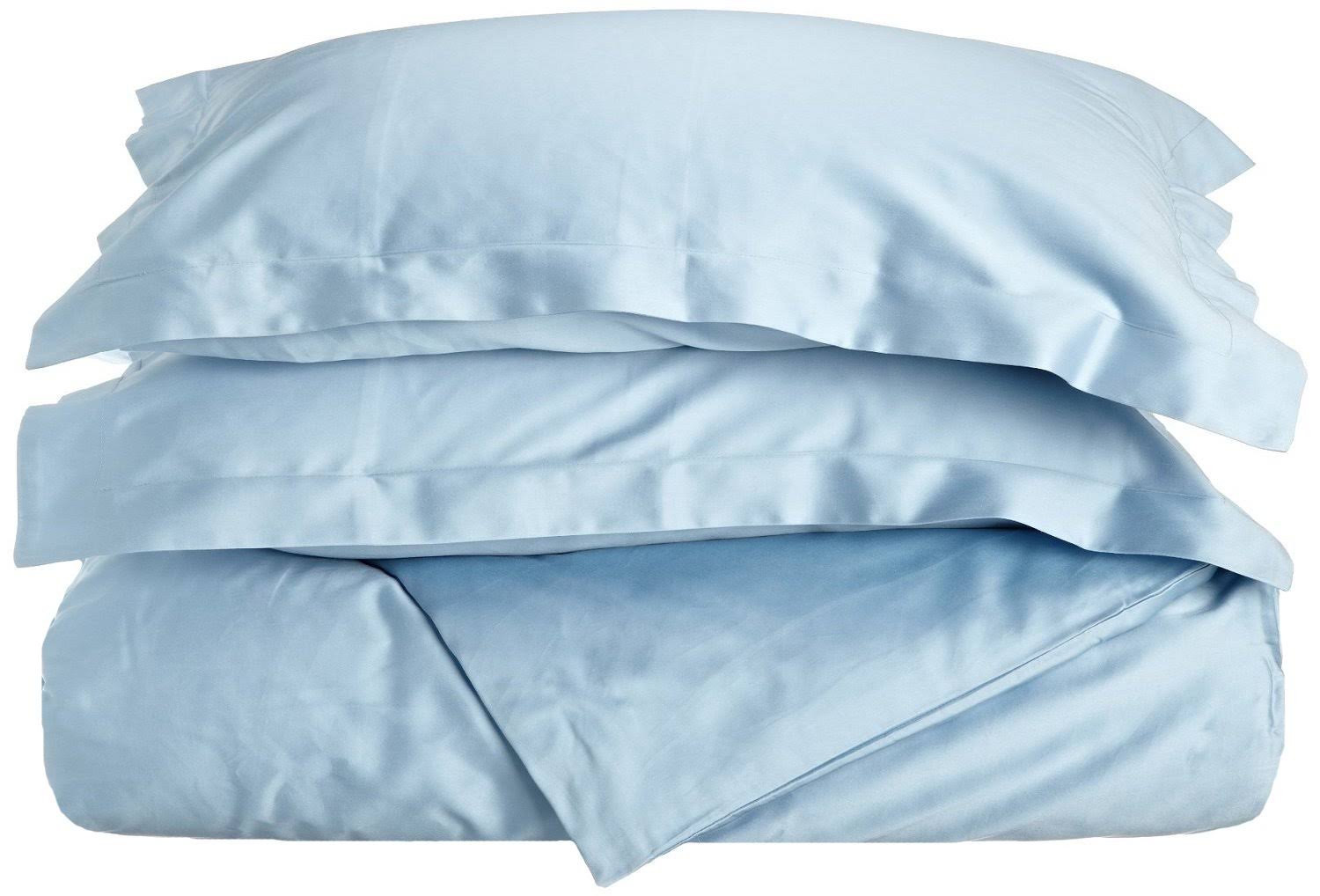 Lilac Full/Queen Solid Cotton Duvet Cover Set J278