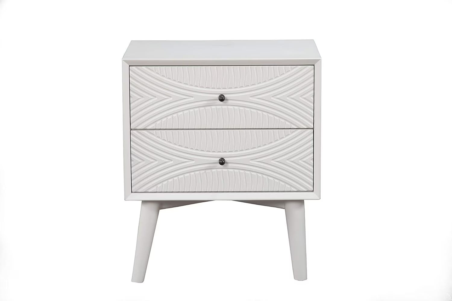White 2 Drawer Nightstand Q979553