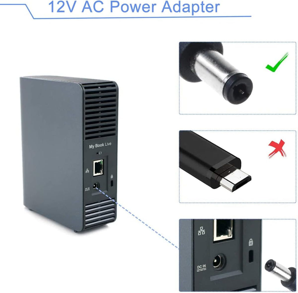 12V External Hard Drive Power Cable V8470