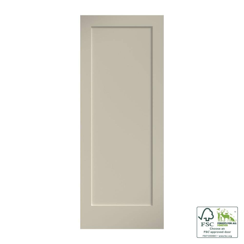 Primed White 1-Panel Square Shaker Door W726102