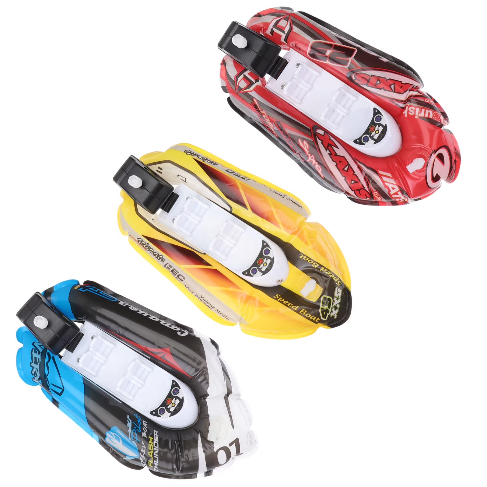 3pcs Mini Inflatable Paddle Boat Bathing Clockwork Toy H252743