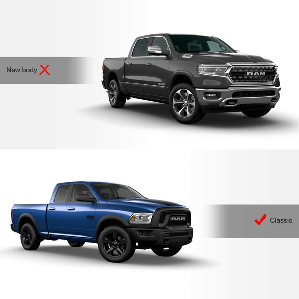 Matte Black Front Hood Bumper Grille for Ram 1500 N399