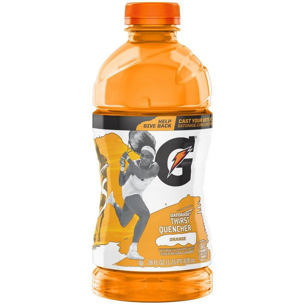 Orange Thirst Quencher Sports Drink, 28 oz Bottle, Quantity of 6 Y835132