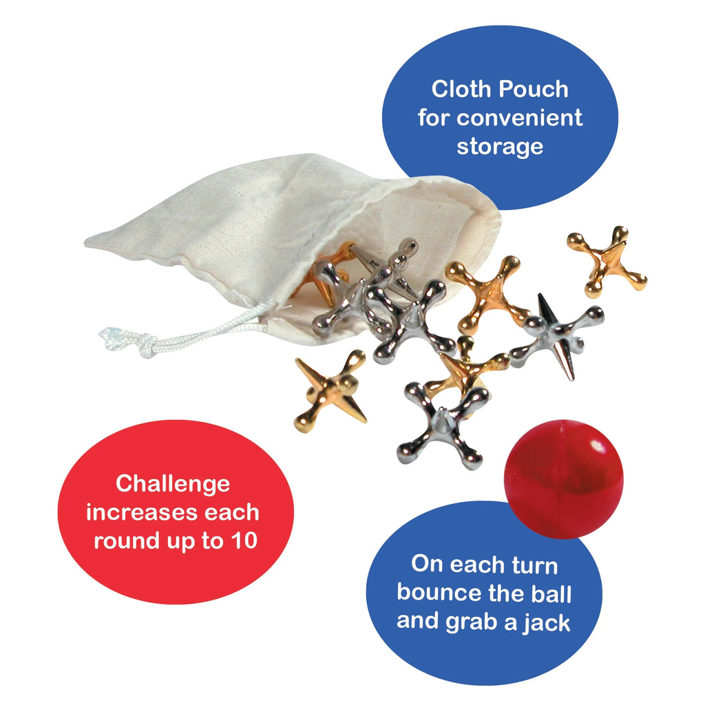 Metal Jacks & Rubber Ball Set J18554