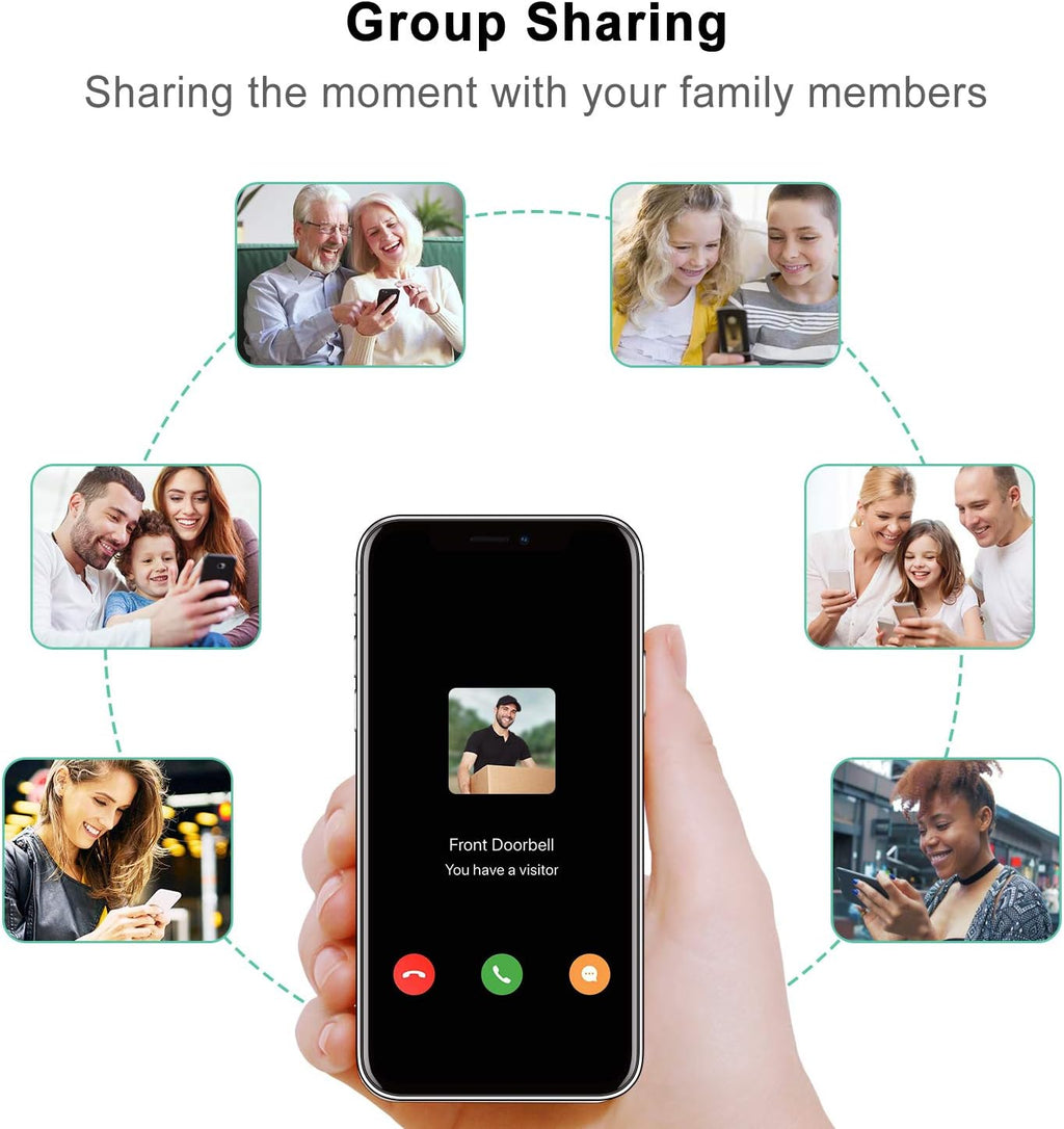 WiFi Video Doorbell Camera with Chime, 1080P HD, Motion Detection, Night Vision, 2-Way Audio, IP65 Waterproof, Pack of 2 C630904
