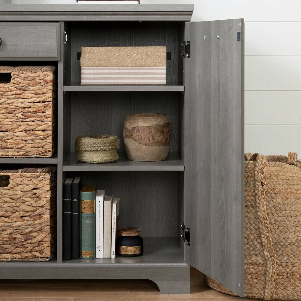 1 Door Storage Cabinet Gray Maple Q976