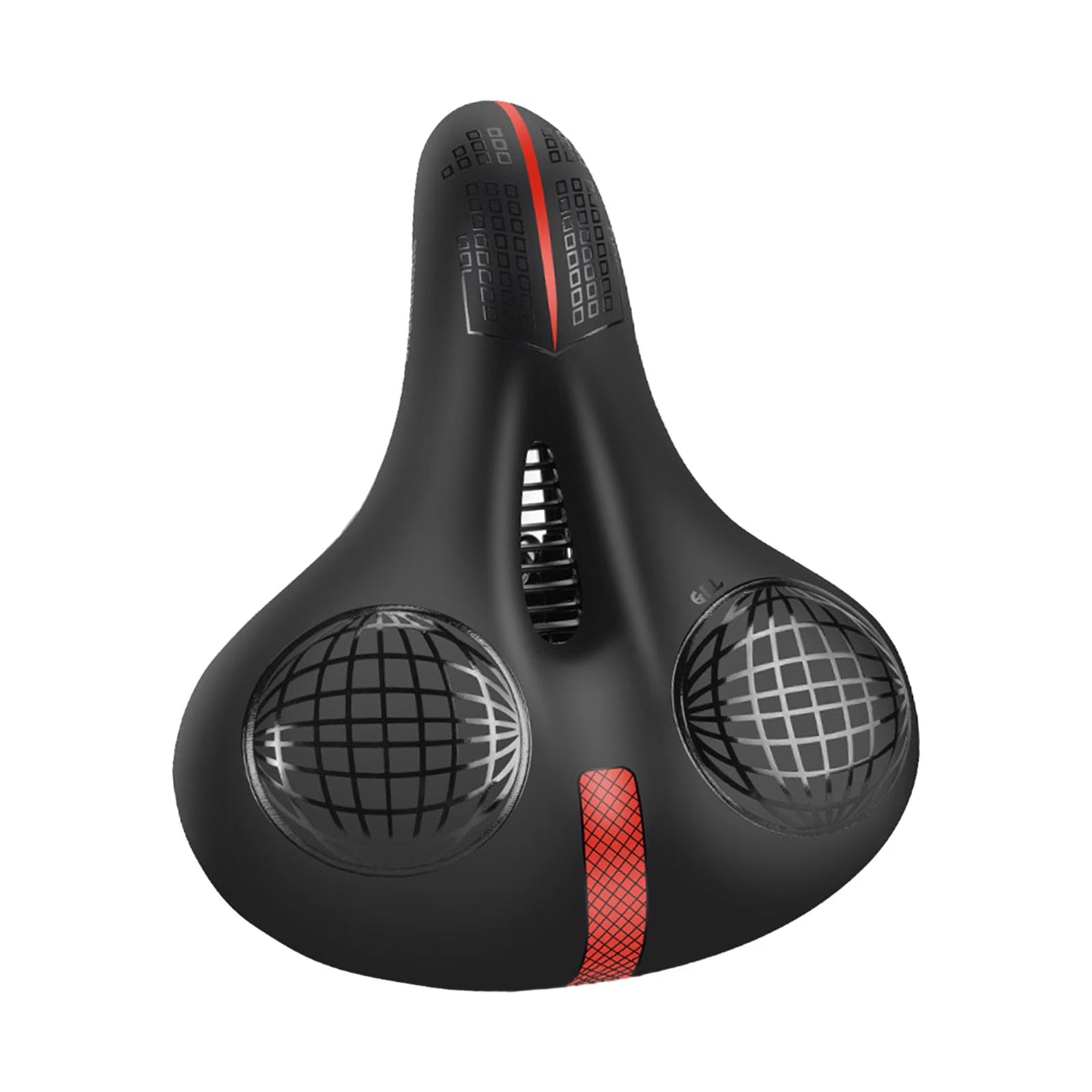 Black and Red Padded Bike Seat Cushion M149733