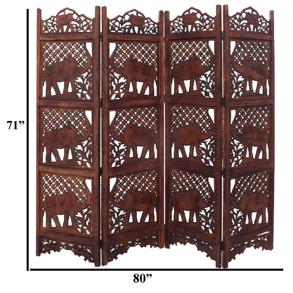 Carved Wood Room Divider L297962
