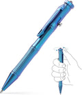 Titanium Metal Bolt Action Pen with Clip and Glass Breaker Tool (Gray) H86464