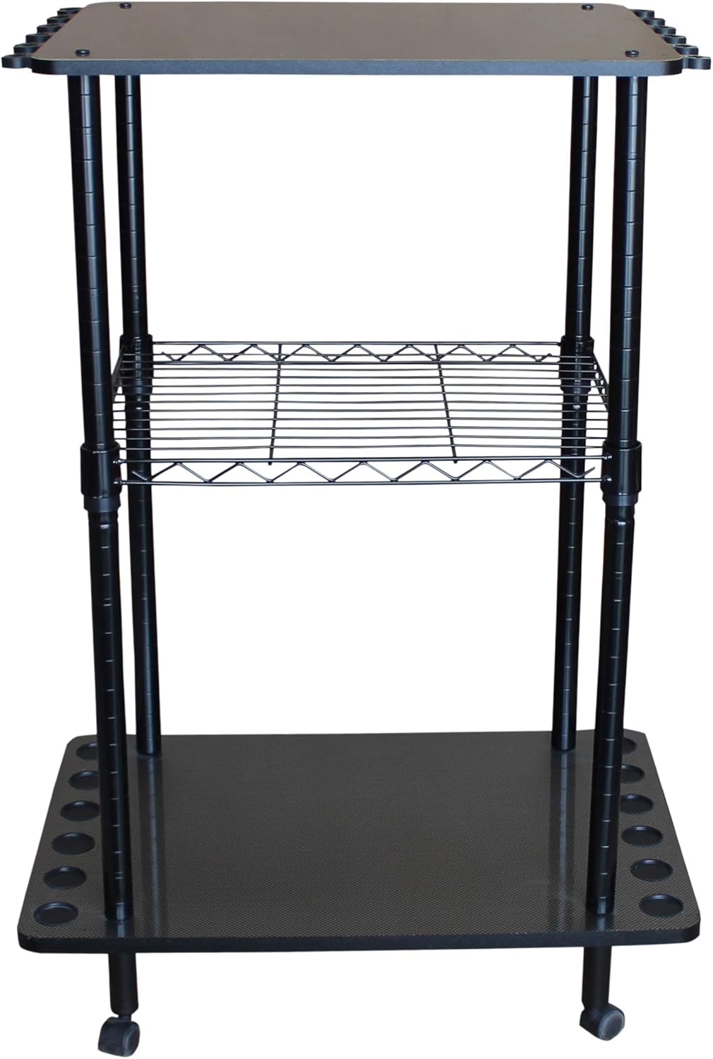 Black 12 Fishing Rod Tackle Cart X64403