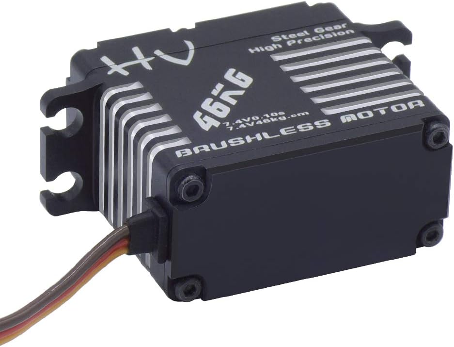 46kg Brushless High Precision Steel Gear Full CNC Digital Servo Motor Pack of 2 V140766
