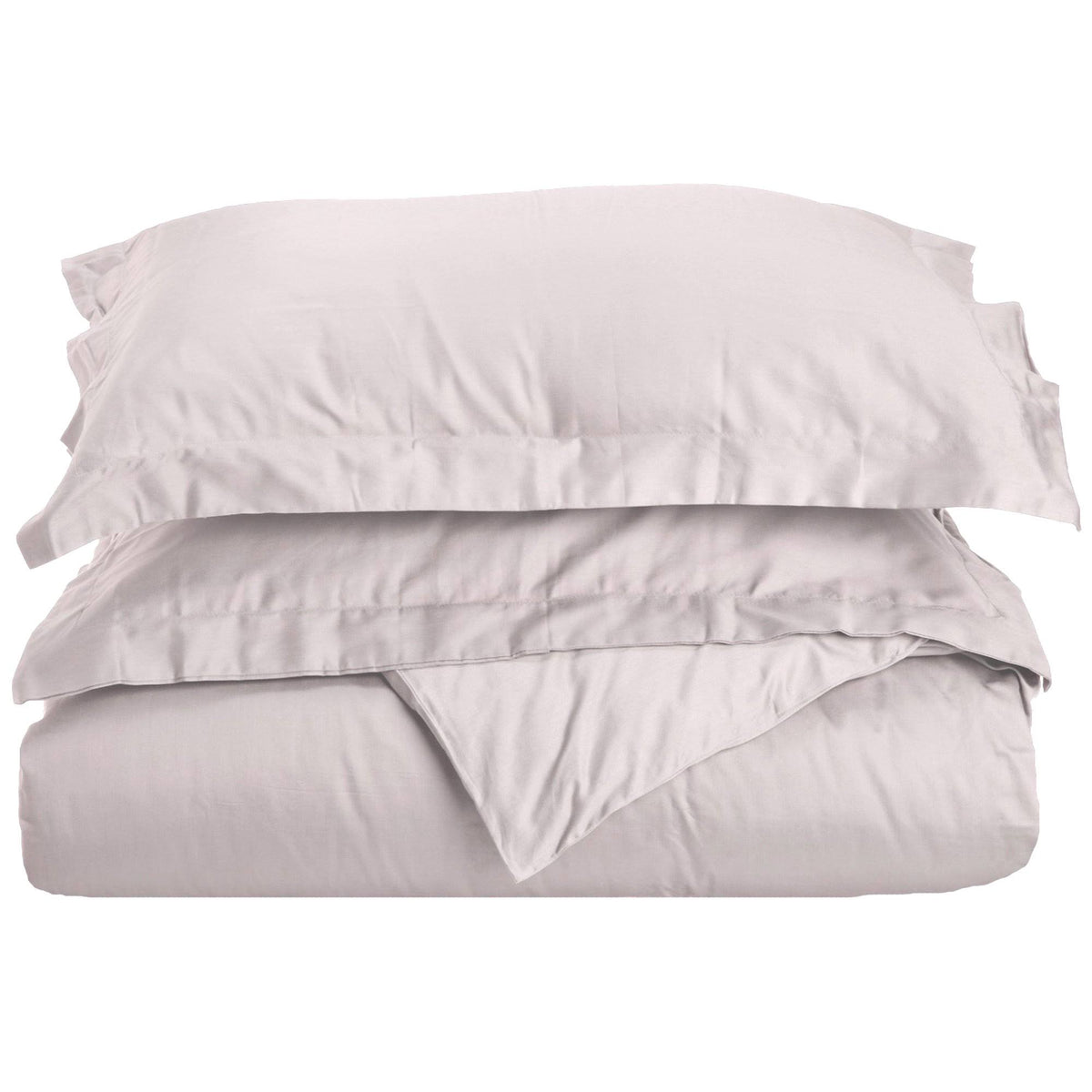Lilac Full/Queen Solid Cotton Duvet Cover Set J278