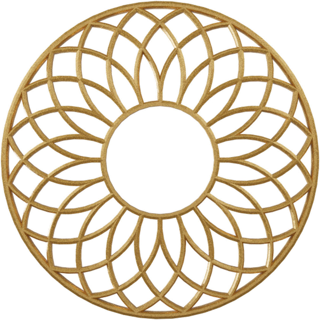 Gold PVC Pierced Ceiling Medallion J613