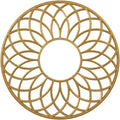 Gold PVC Pierced Ceiling Medallion J613