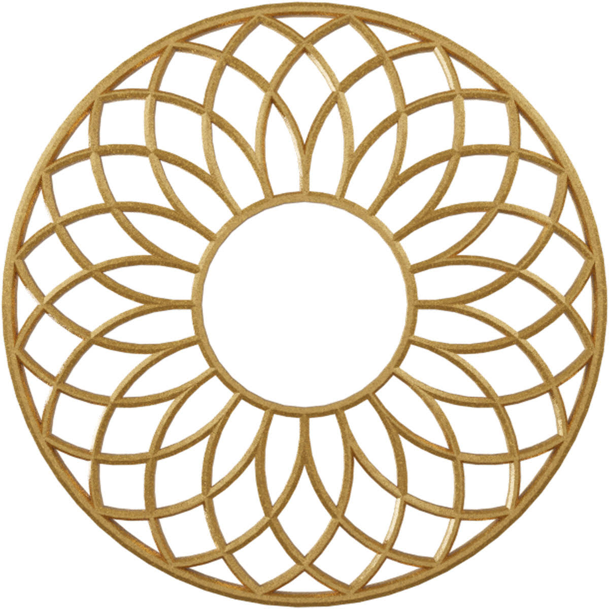 Gold PVC Pierced Ceiling Medallion J613