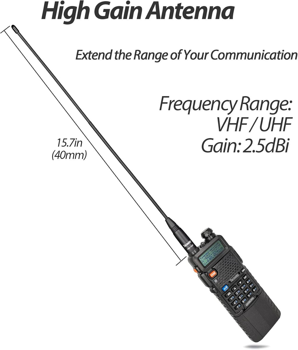 8W Dual Band Two Way Radio 2Pack with 3800mAh Battery I586