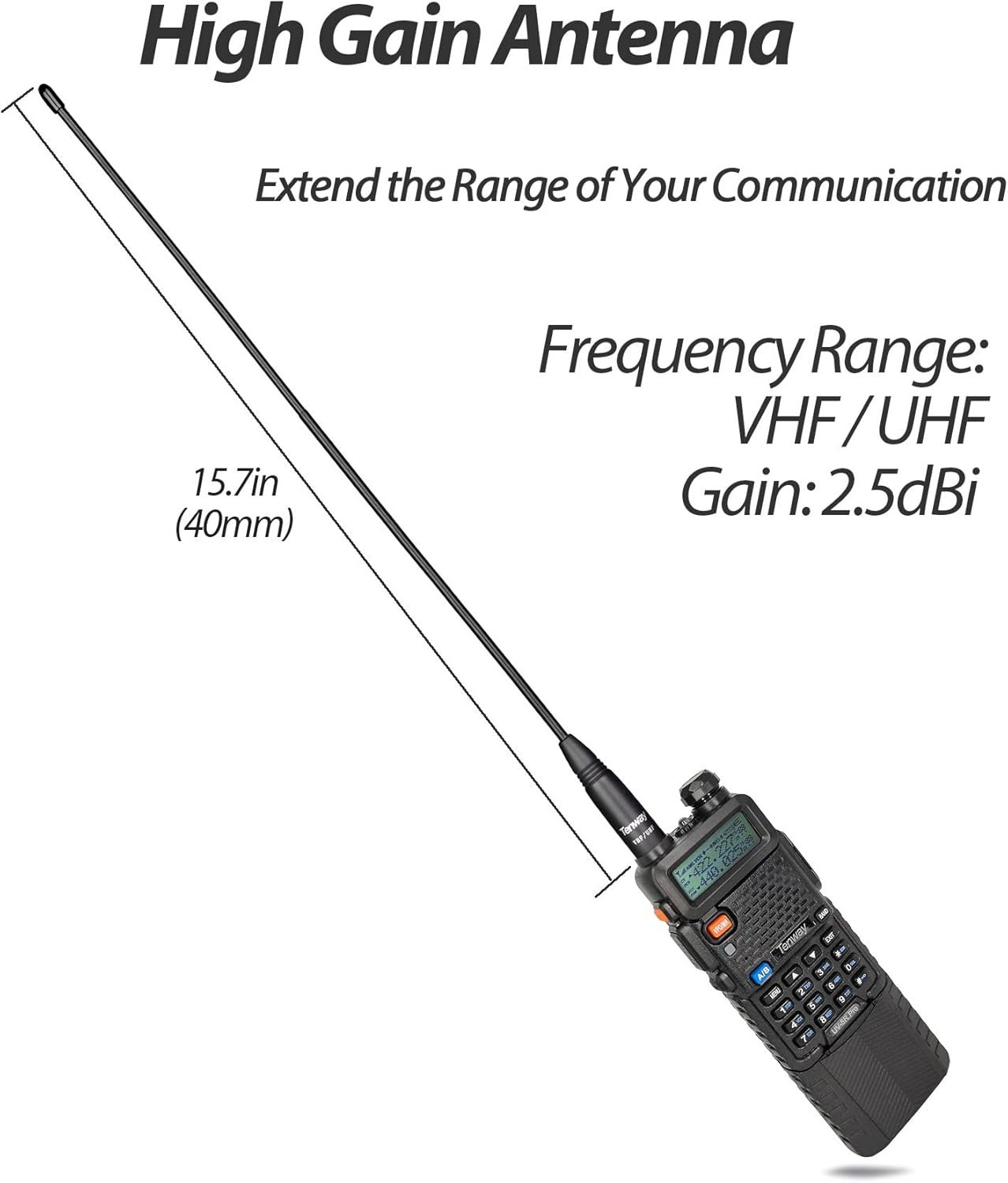 8W Dual Band Two Way Radio 2Pack with 3800mAh Battery I586