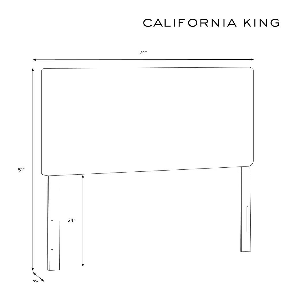Upholstered Headboard Black White A225409