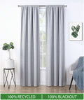 Textured Blackout Curtains 2 Pack Panel Set, Gray, 40"x84" F405
