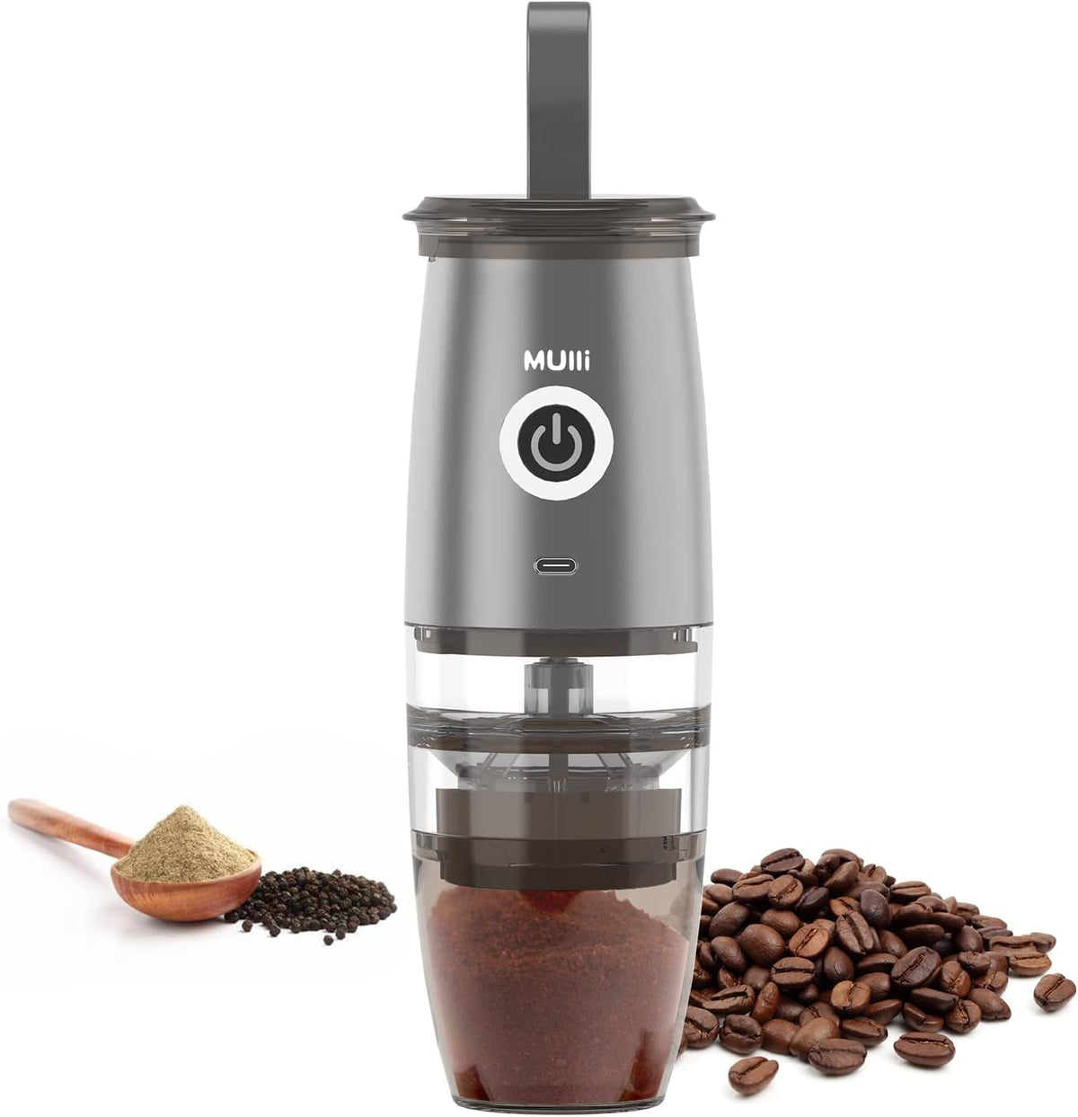 Portable Burr Coffee Grinder, Electric/Manual 2-in-1, Pack of 2 G6497