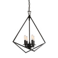 Four Light Cage Chandelier Matte Black B40568