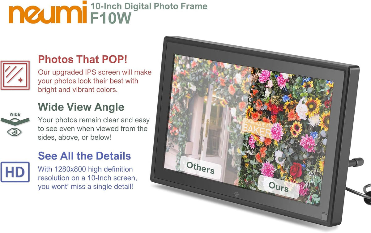 10-Inch IPS LCD Digital Photo Frame Pack of 2 G3090