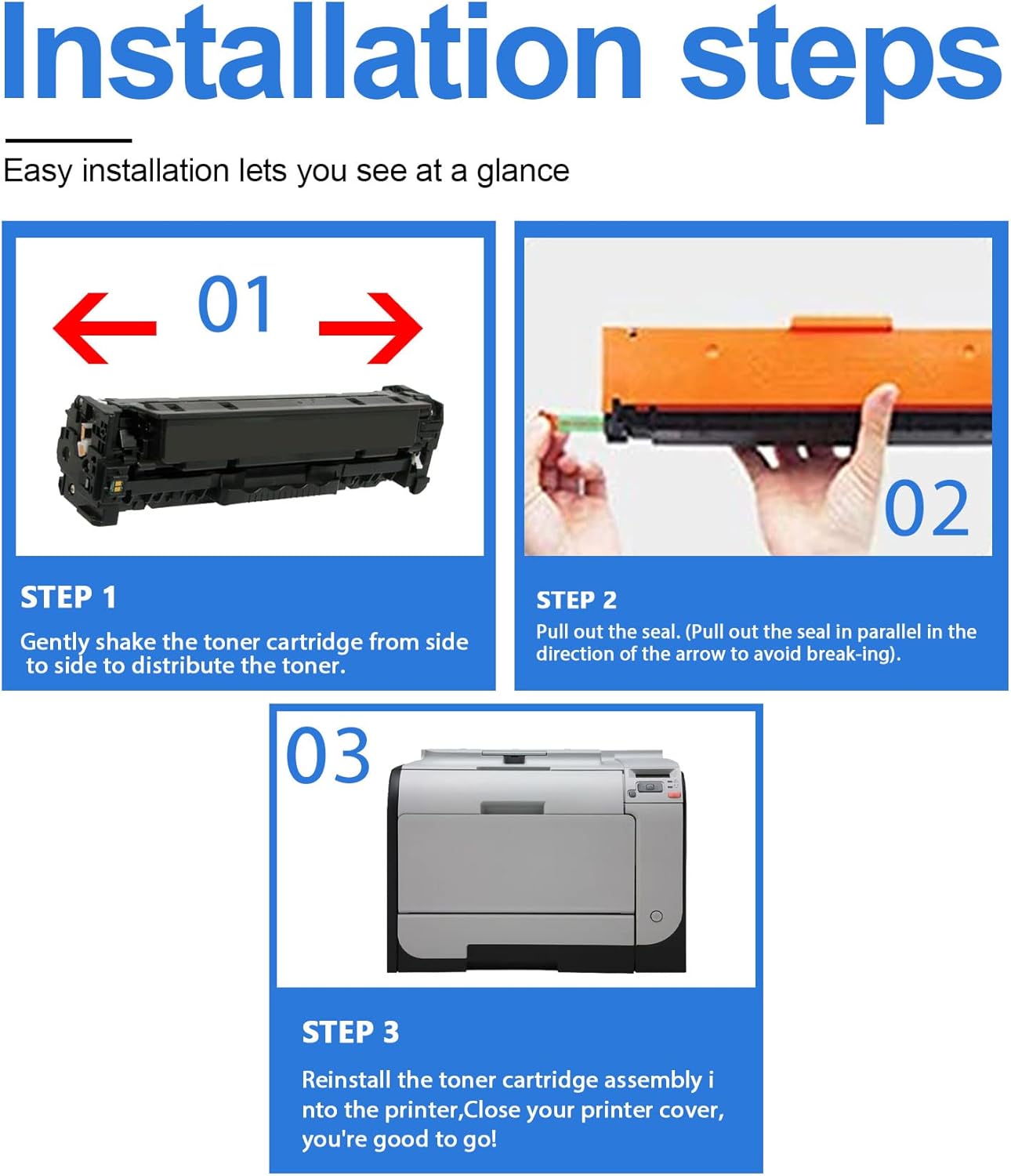 5-Pack Replacement Toner Cartridge for HP 304A Printer X102692