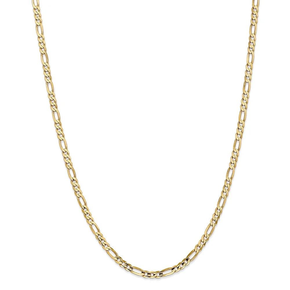 14kt Yellow Gold 4mm Open Figaro Chain 16 inch Lobster Clasp N735292