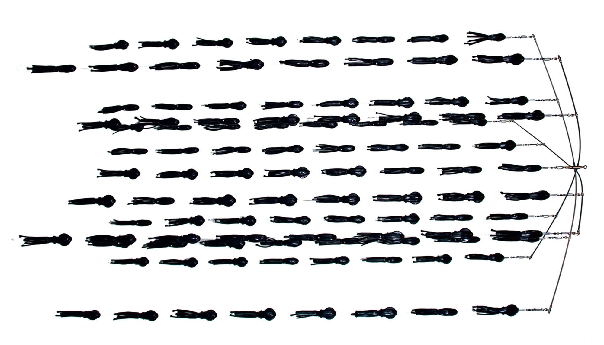 6 Arm Stainless Steel Squid Dredge - Black Y93648