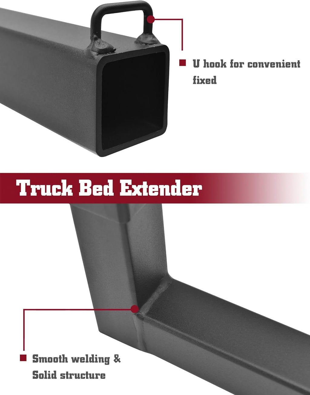 Truck Bed Hitch Mount Extender 500 LBS Capacity Utility Cargo Carrier R2833