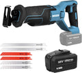 Cordless Reciprocating Saw with 6 Saw Blades and Battery Charger H730