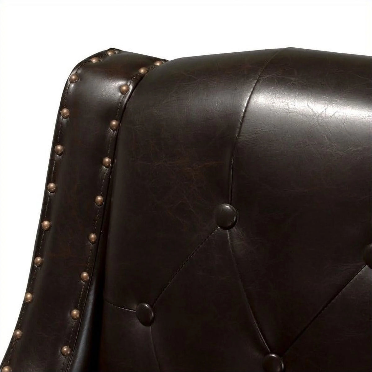 Dark Espresso Tufted Leather Club Chair H341133