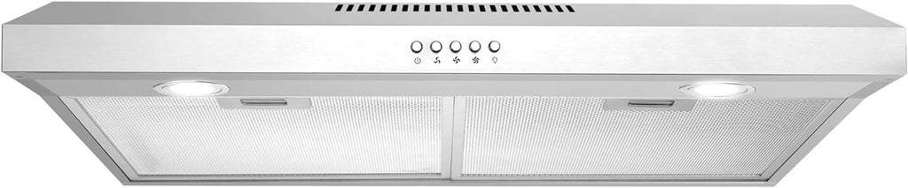 30 in. Under Cabinet Range Hood with Ducted / Ductless Convertible Slim Kitchen Over Stove Vent in Stainless Steel T78959